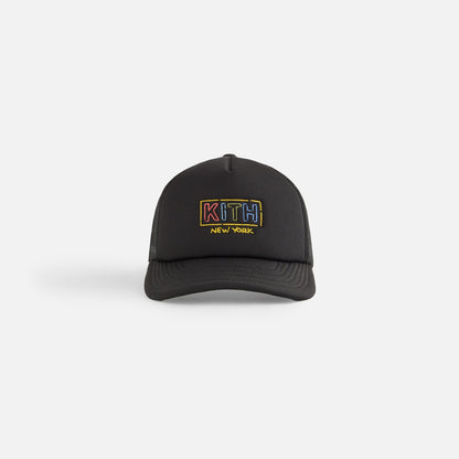 Kith Kids New York Classic Logo Trucker Cap - Black | Kith