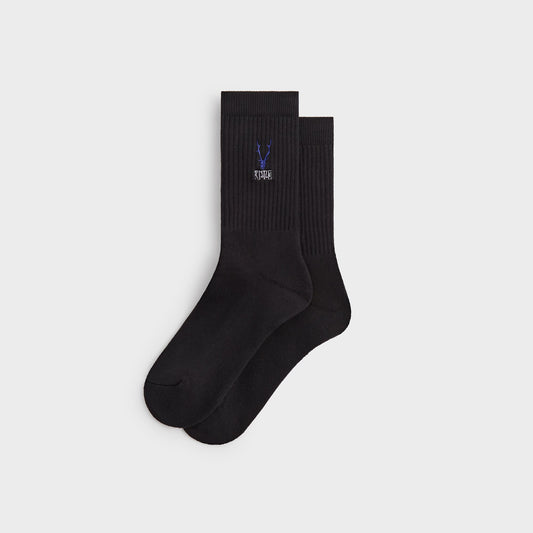 Kith for South2 West8 Embroidered Logo Crew Socks - Black | Kith