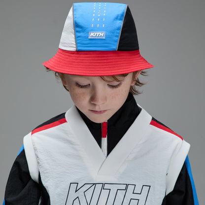 Kith Kids Blocked Milo Bucket Hat - Marina | Kith