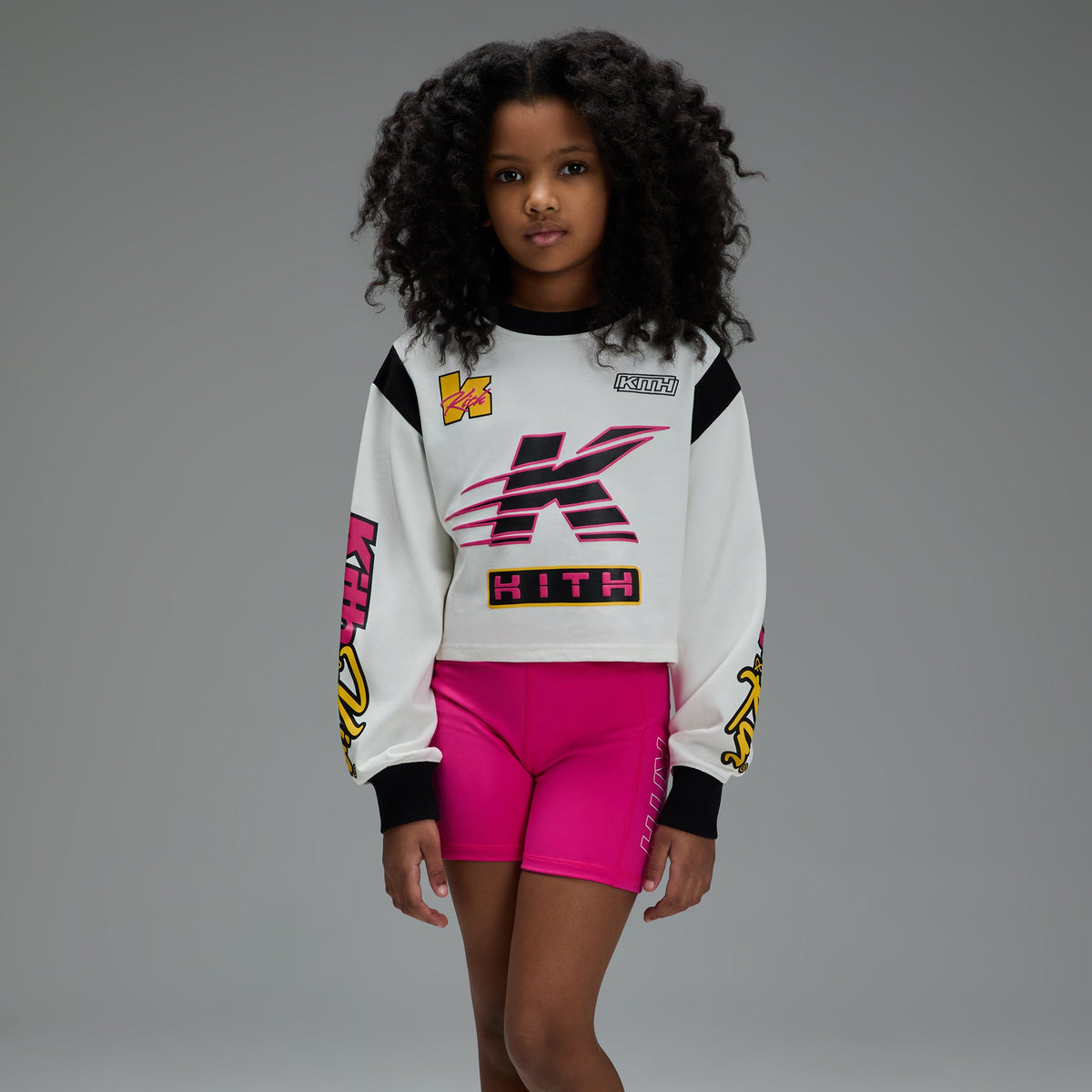 Kith Kids Speed Cropped Jasper Tee - Sandrift | Kith