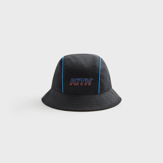 Kith Kids Soccer Checkered Bucket Hat - Black | Kith