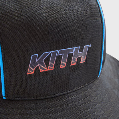 Kith Kids Soccer Checkered Bucket Hat - Black | Kith