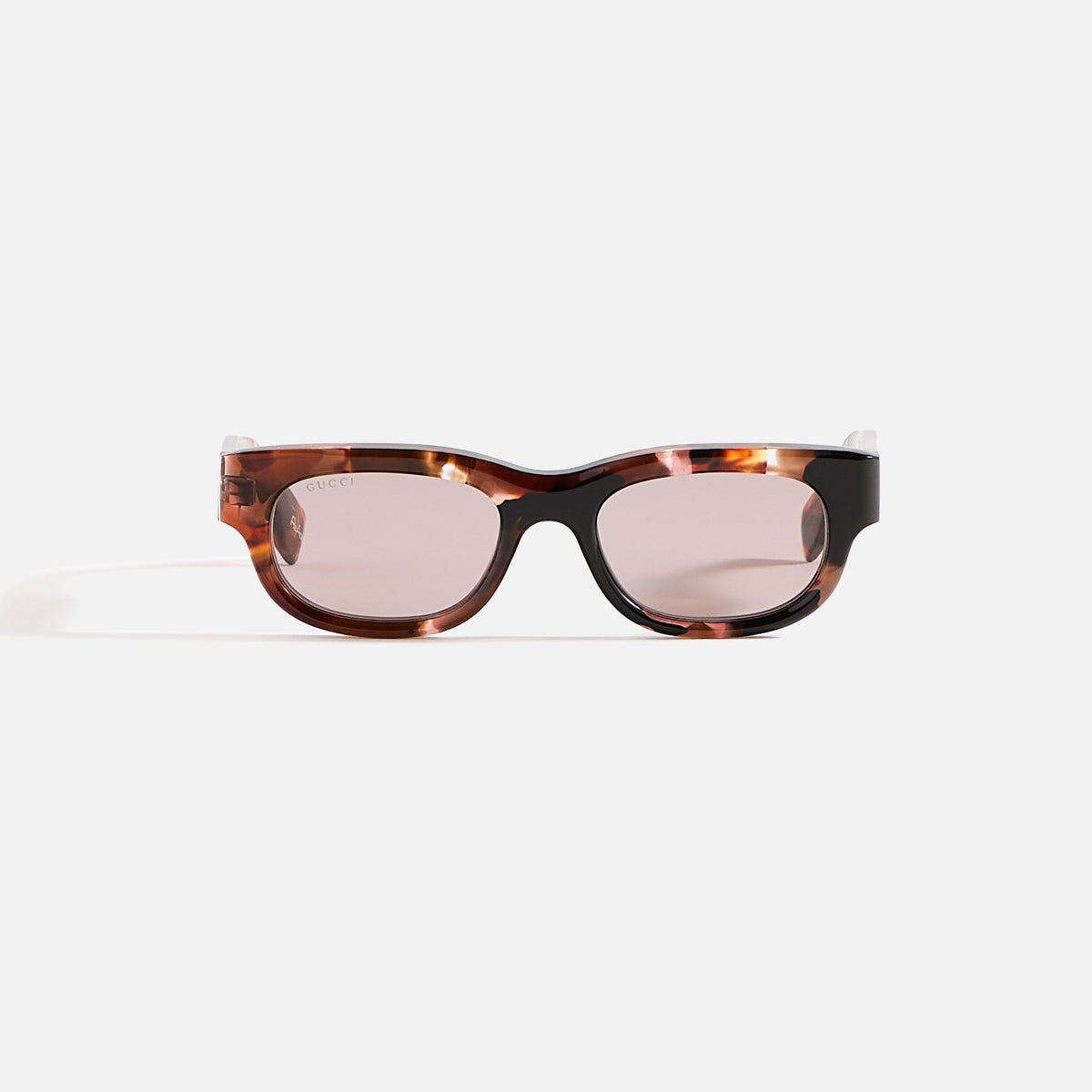 Gucci Transparent Rectangular Frames - Brown | Kith