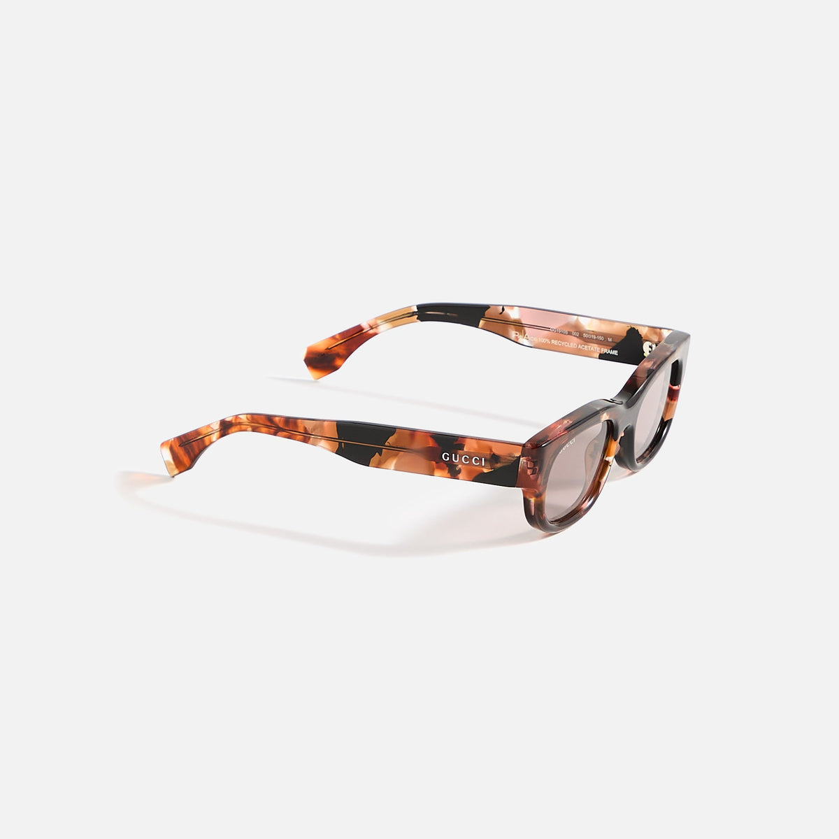 Gucci Transparent Rectangular Frames - Brown | Kith