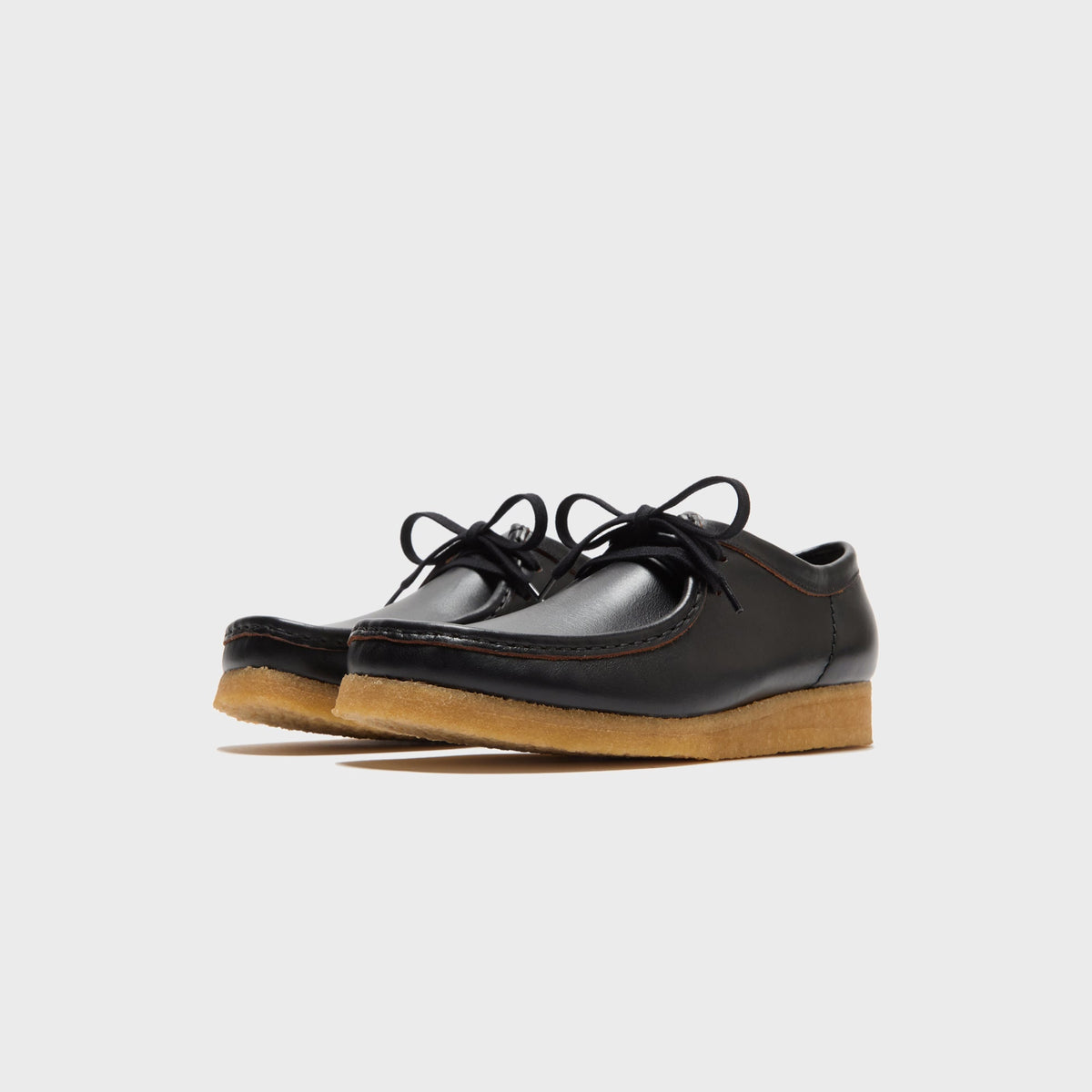 Clarks Wallabee - Black Smooth Leather | Kith
