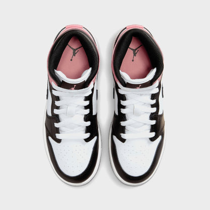 Nike GS Air Jordan 1 Mid - White / Black / Rust Pink | Kith