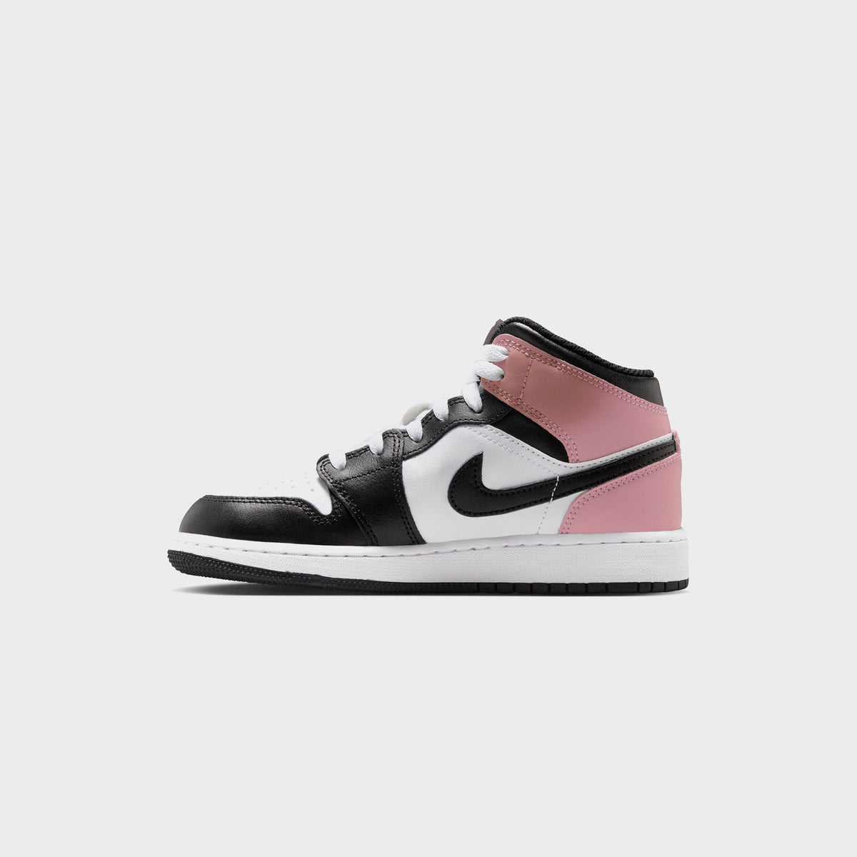 Nike GS Air Jordan 1 Mid - White / Black / Rust Pink | Kith