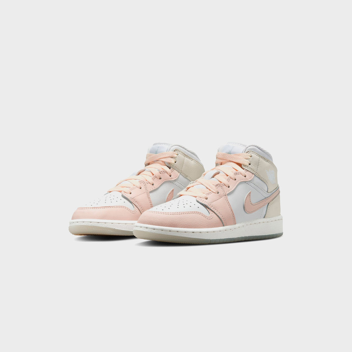 Nike GS Air Jordan 1 Mid - Sail / Sea Glass / Glacier Blue / Guava Ice | Kith