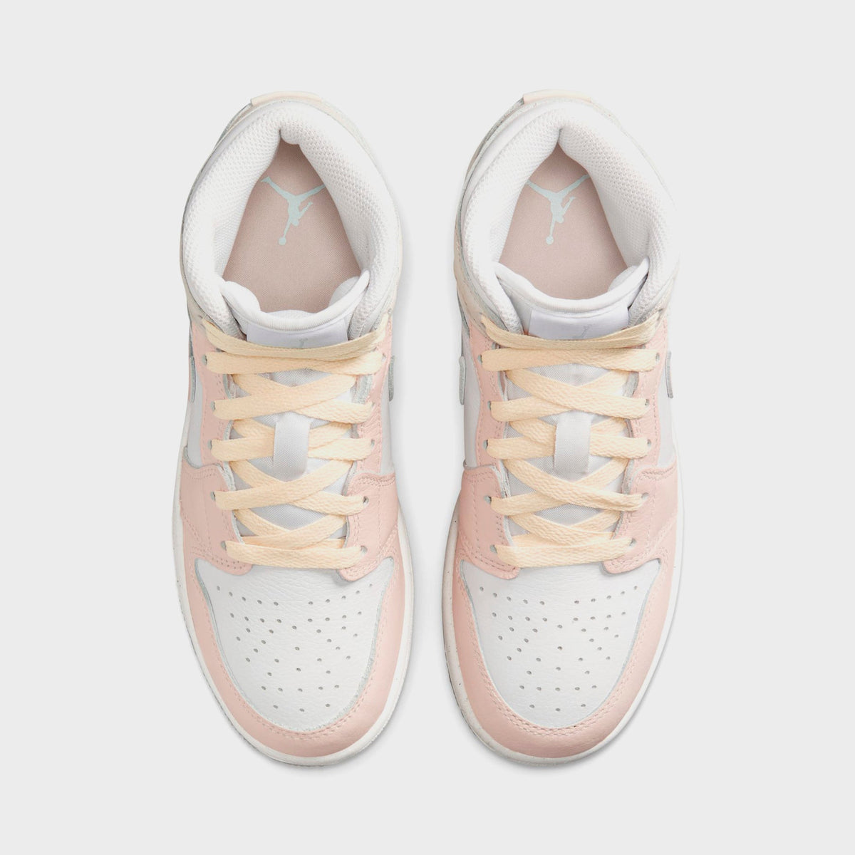 Nike GS Air Jordan 1 Mid - Sail / Sea Glass / Glacier Blue / Guava Ice | Kith