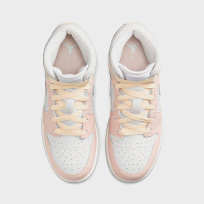 Nike GS Air Jordan 1 Mid - Sail / Sea Glass / Glacier Blue / Guava Ice | Kith