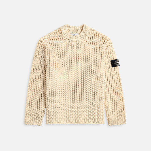 Stone Island Chain Stitch UV Reactive Sweater Cherry - Beige | Kith