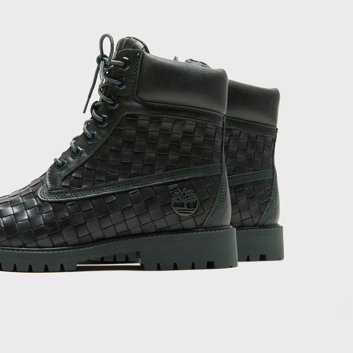 Timberland Woven 6-Inch Lace Up Full Grain Boot - Dark Green | Kith