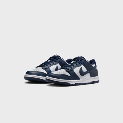 Nike GS Dunk Low - White / Midnight Navy | Kith