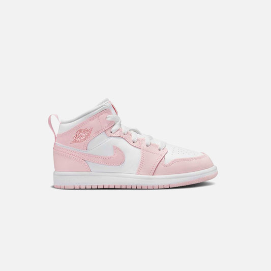 Jordan PS Air Jordan 1 Mid - Pink Foam / White / Fire Red | Kith