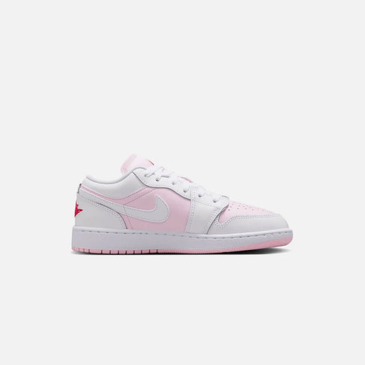 Jordan GS Air Jordan 1 Low - Pink Foam / White / Fire Red | Kith