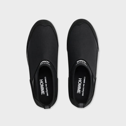 CDG Homme Oil Smooth Ripstop Leather Boot - Black | Kith