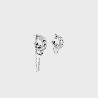 Justine Clenquet Penny Earring - Palladium | Kith