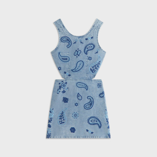 Kith Kids Floral Paisley Chambray Dress - Kent Light Wash | Kith
