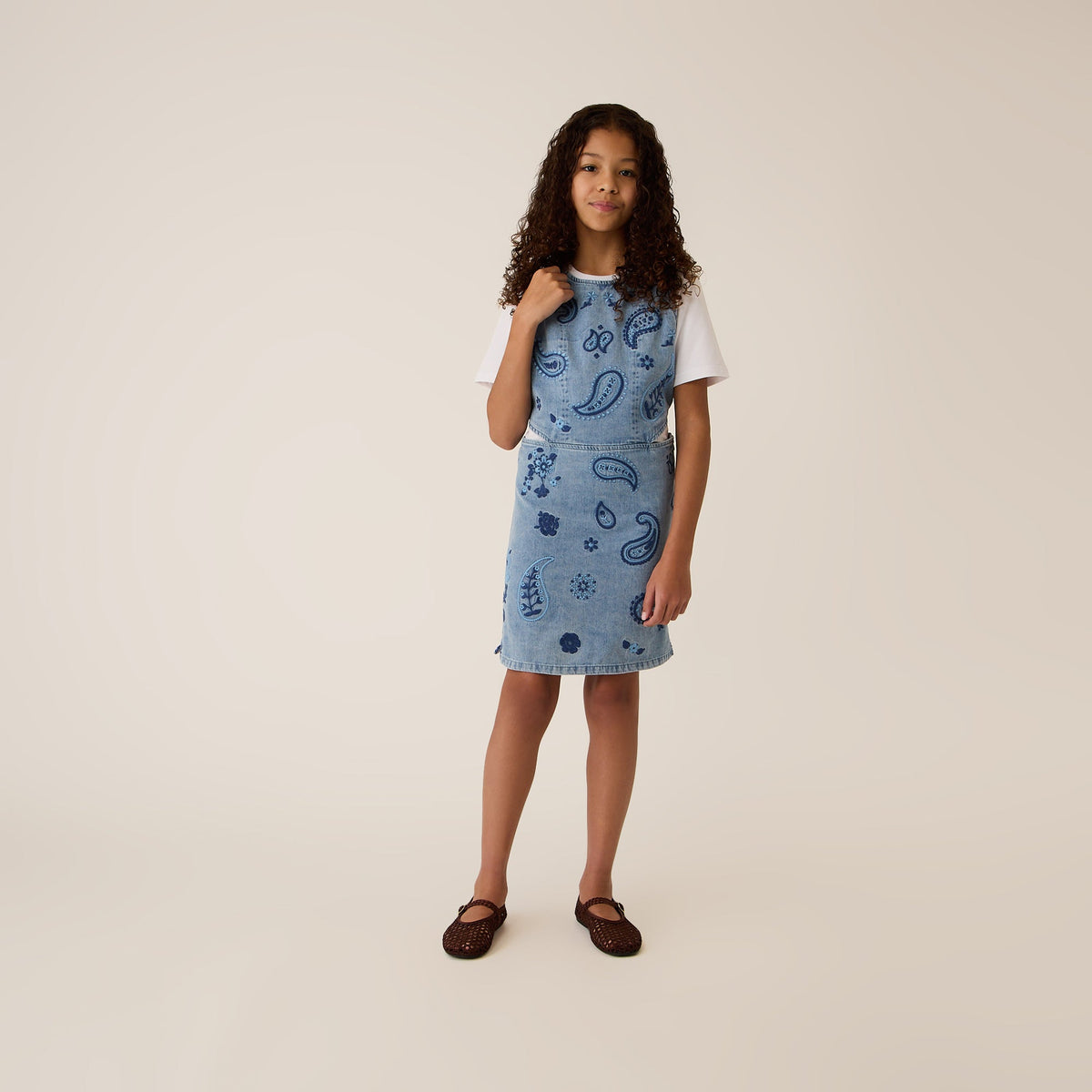 Kith Kids Floral Paisley Chambray Dress - Kent Light Wash | Kith
