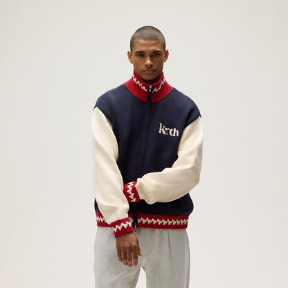 Kith for Peanuts Globe Wyona Full Zip Sweater - Nocturnal | Kith