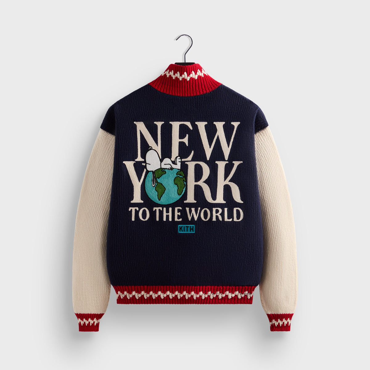 Kith for Peanuts Globe Wyona Full Zip Sweater - Nocturnal | Kith