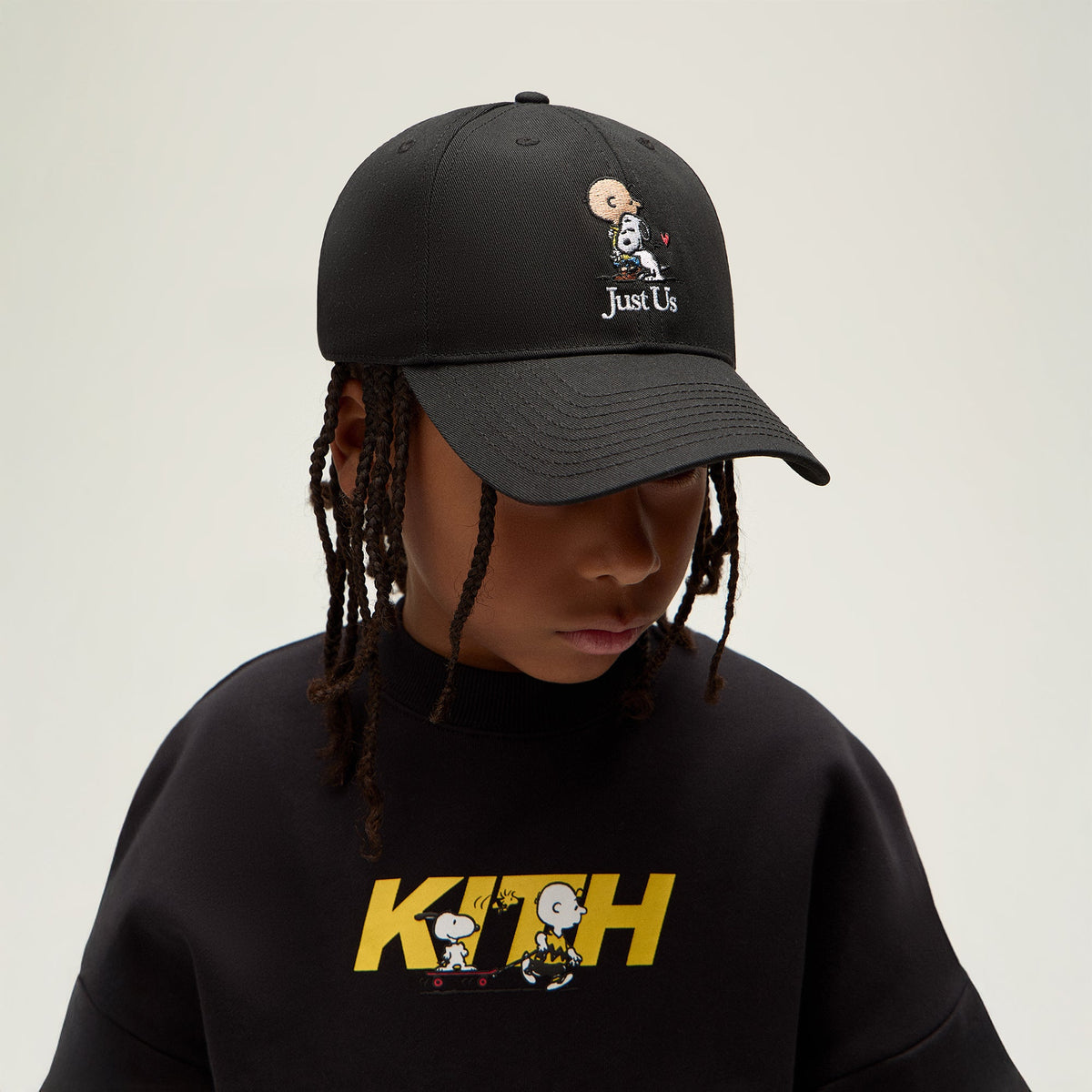 Kith Kids for Peanuts 75 Twill Aaron Classic Cap - Black | Kith