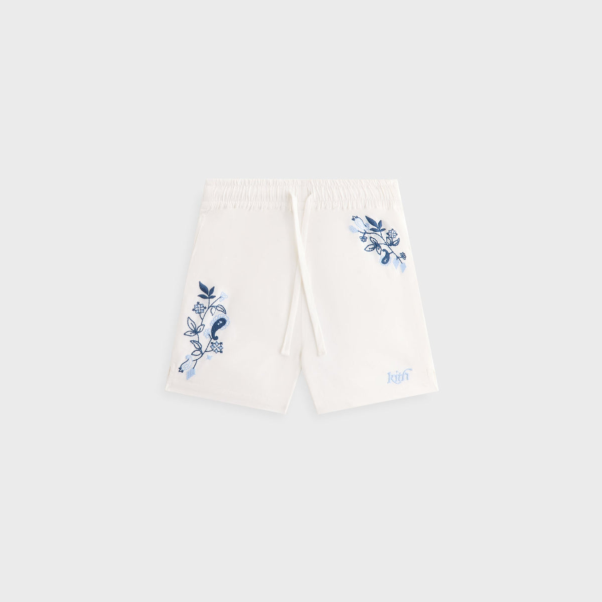 Kith Kids Novelty Embroidered Thompson Camp Short - White | Kith