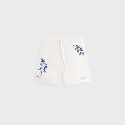 Kith Kids Novelty Embroidered Thompson Camp Short - White | Kith