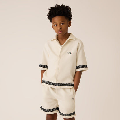 Kith Kids Novelty Logo Thompson Camp Shirt - Sandrift | Kith