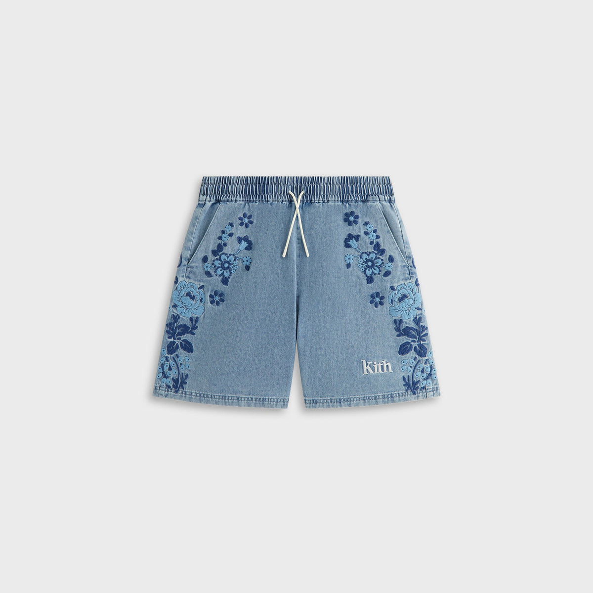 Kith Kids Floral Paisley Chambray Apollo Short - Kent Light Wash | Kith
