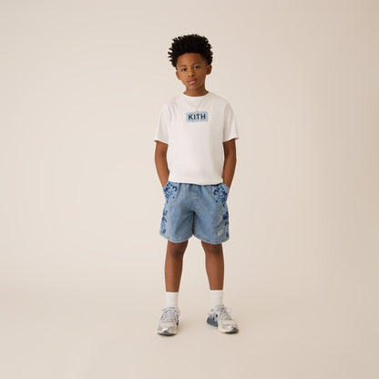 Kith Kids Floral Paisley Chambray Apollo Short - Kent Light Wash | Kith