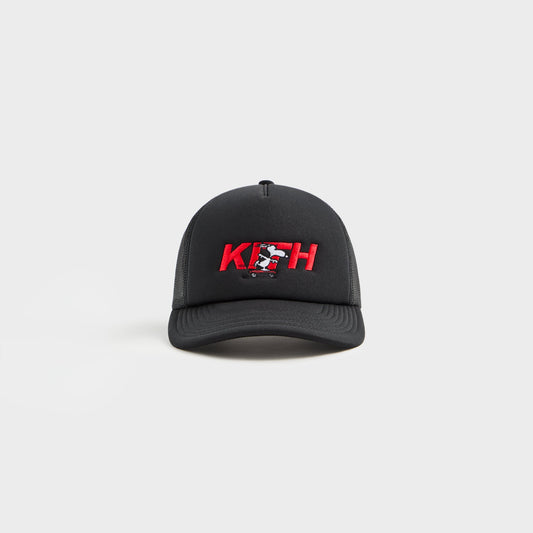 Kith Kids for Peanuts 75 Nolan Poly Foam Trucker - Black | Kith