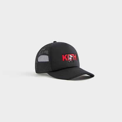 Kith Kids for Peanuts 75 Nolan Poly Foam Trucker - Black | Kith