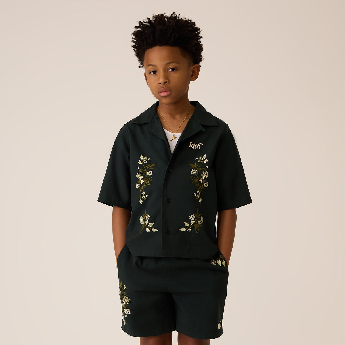 Kith Kids Novelty Embroidered Thompson Camp Short - Stadium | Kith