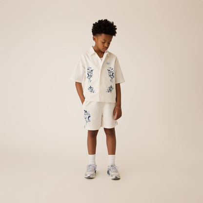 Kith Kids Novelty Thompson Camp Collar Shirt - White | Kith