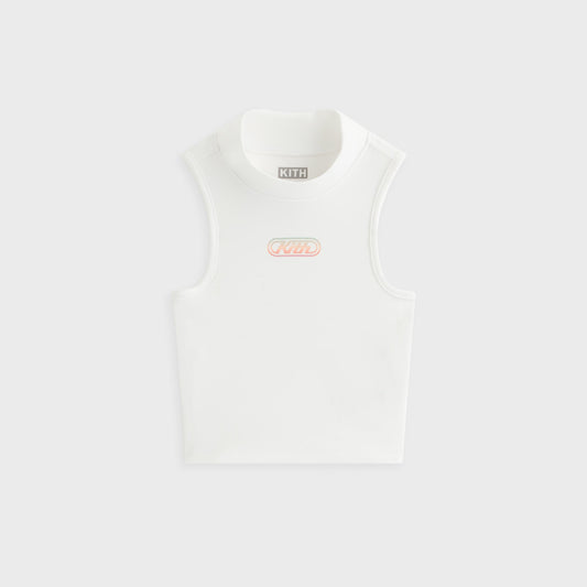 Kith Kids Jordyn Logo Mockneck Tank - White | Kith