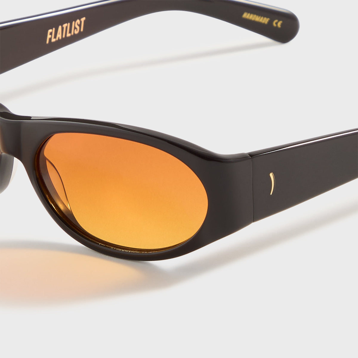 Flatlist Eddie Kyu - Solid Brown / Sunset Orange Lens | Kith