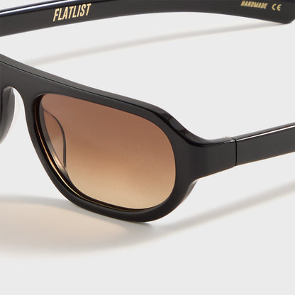 Flatlist Penn - Solid Black / Brown Gradient Lens | Kith