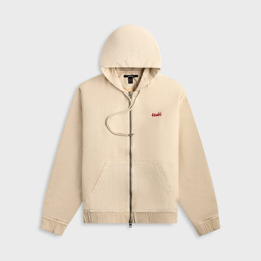 Ksubi Zipped Denim Hoodie - Ecru | Kith