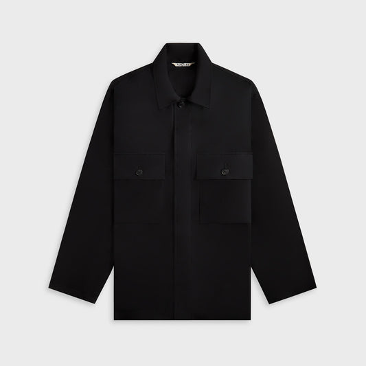 Auralee Wool Herringbone Over Shirt - Black | Kith