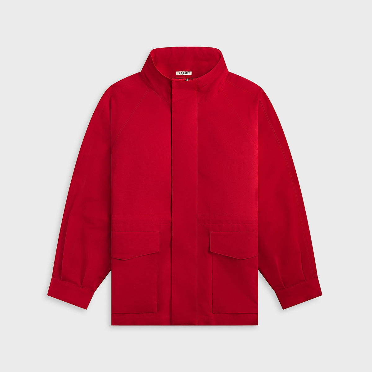 Auralee Wool Max Canvas High Neck Zip Blouson - Red | Kith