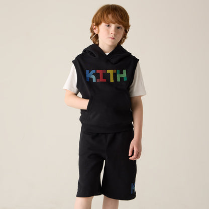 Kith Kids Pathways Sleeveless Hoodie - Black | Kith