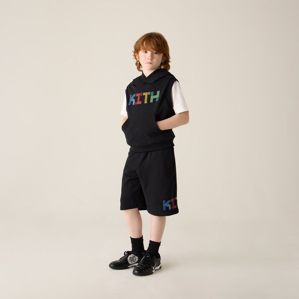 Kith Kids Pathways Sleeveless Hoodie - Black | Kith