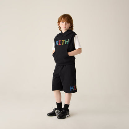 Kith Kids Pathways Sleeveless Hoodie - Black | Kith