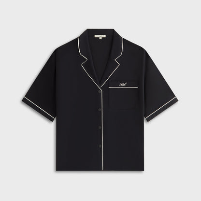 Kith Women Elena Snap Front Shirt - Black | Kith