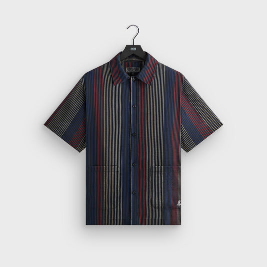 Kith Seersucker Boxy Collared Overshirt - Nocturnal | Kith
