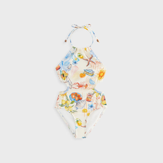 Kith Kids Summer Picnic Maya One-Piece Swim Suit - Sandrift | Kith