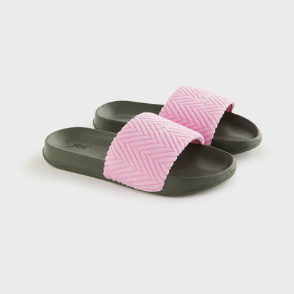 Kith Women Herringbone Terry Slides - Bubble | Kith