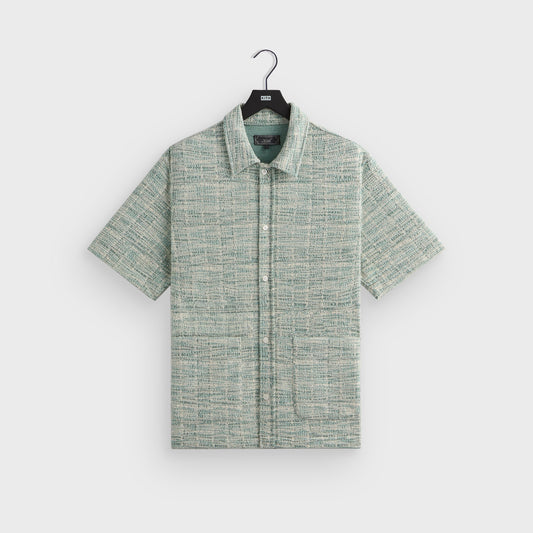 Kith Tweed Short Sleeve Boxy Collared Overshirt - Mykonos | Kith