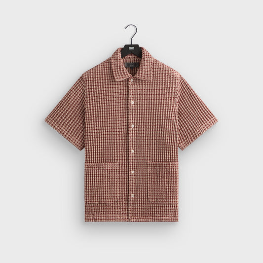 Kith Geometric Diamond Short Sleeve Boxy Collared Overshirt - Bitters | Kith